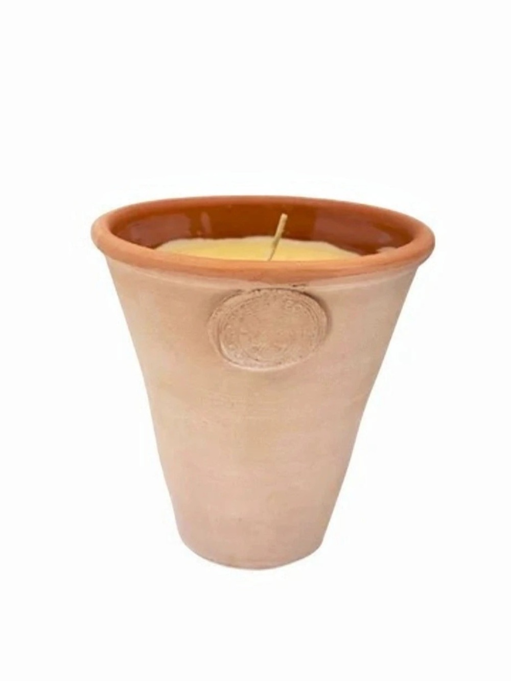 Coldpiece Pottery Candle Terracotta Candle Holder in Orange & Brown small